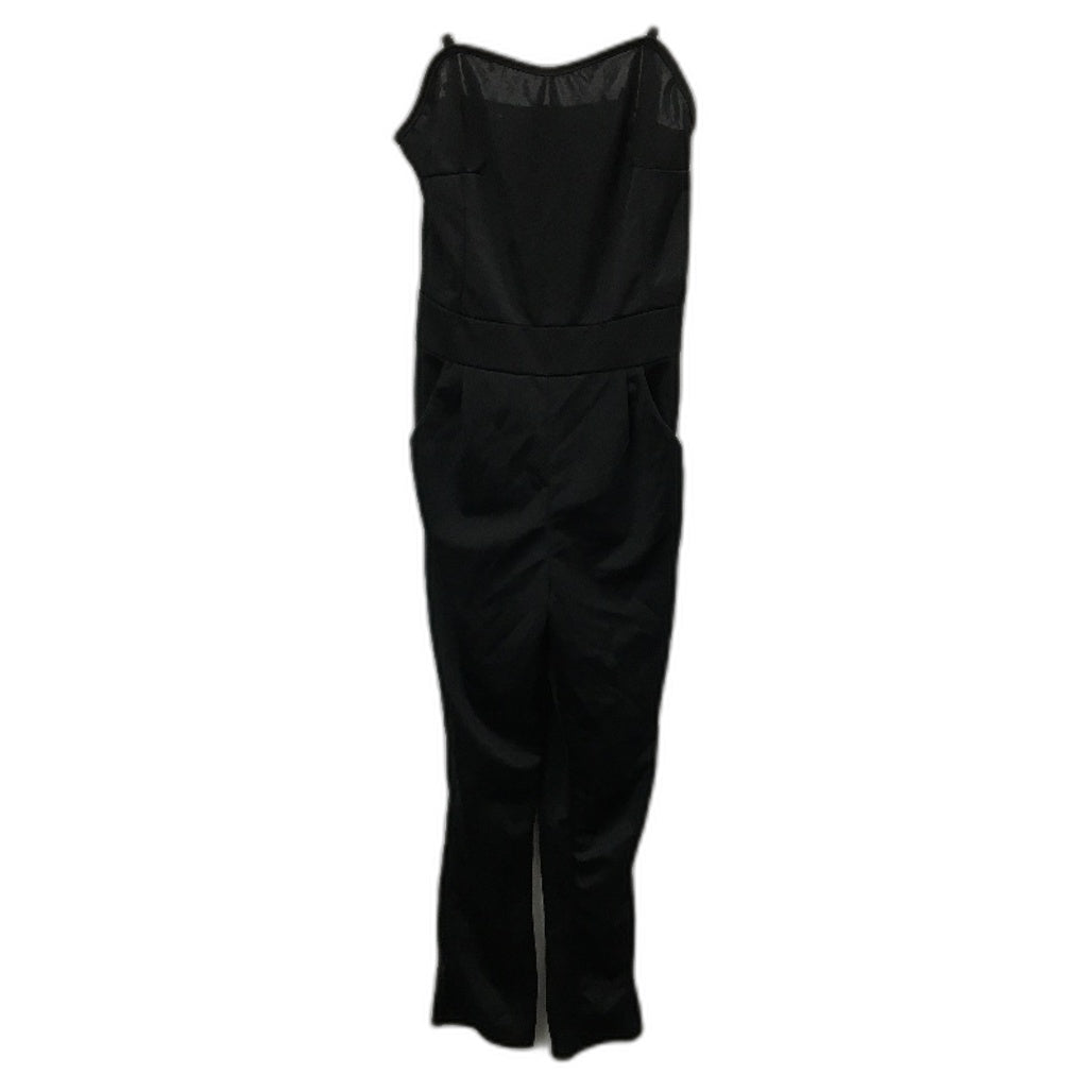 Wendy Tanic Black Bandeau Jumpsuit With Clear Invisible Straps Womens Size S