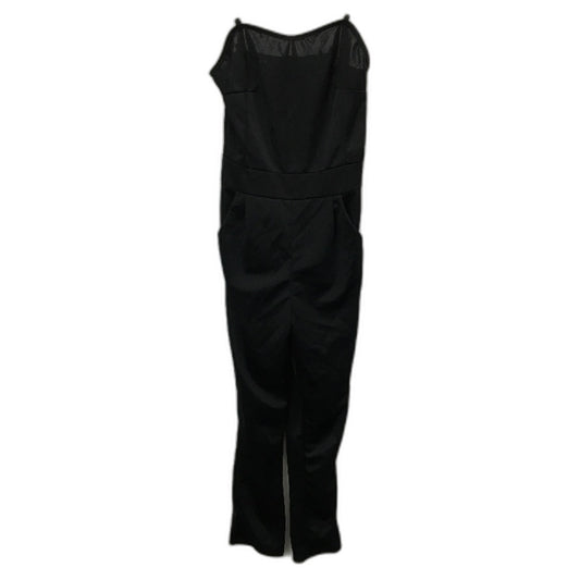 Wendy Tanic Black Bandeau Jumpsuit With Clear Invisible Straps Womens Size S