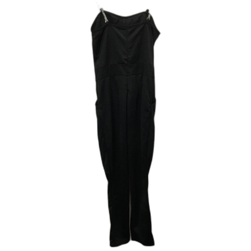 Wendy Tanic Black Bandeau Jumpsuit With Clear Invisible Straps Womens Size S