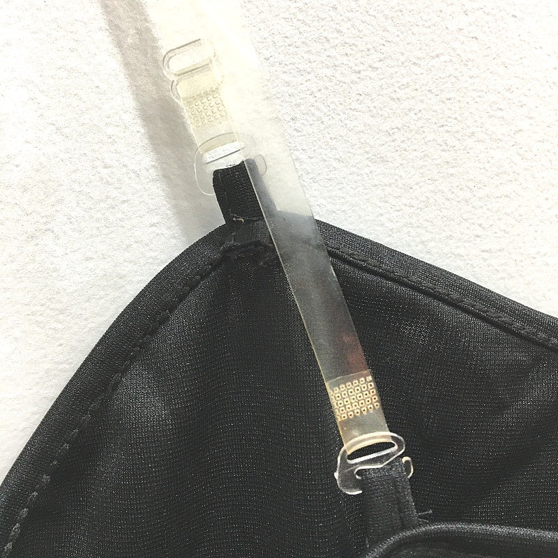 Wendy Tanic Black Bandeau Jumpsuit With Clear Invisible Straps Womens Size S