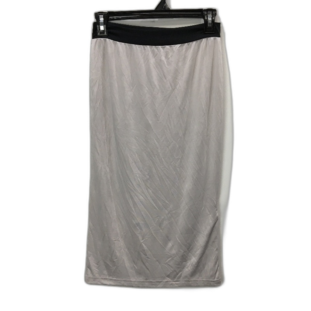 Wendy Tanic Grey Smooth Soft Touch Stretchy Fabric Slim Midi Skirt Womens One Sz