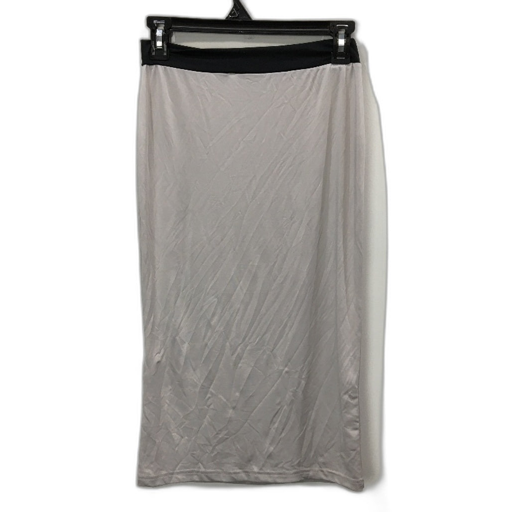 Wendy Tanic Grey Smooth Soft Touch Stretchy Fabric Slim Midi Skirt Womens One Sz