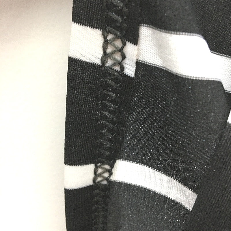 Wendy Tanic Round Neck Short Sleeve Vertical Stripe Slim Midi Dress Womens Sz M