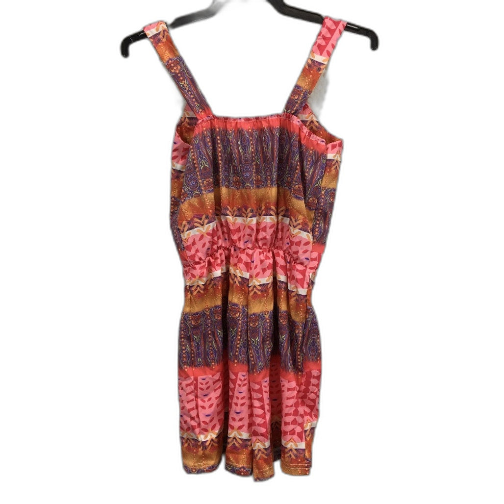 Euniee Lai Lace Embroidered Front Bohemian Print Strappy Playsuit Womens Size S