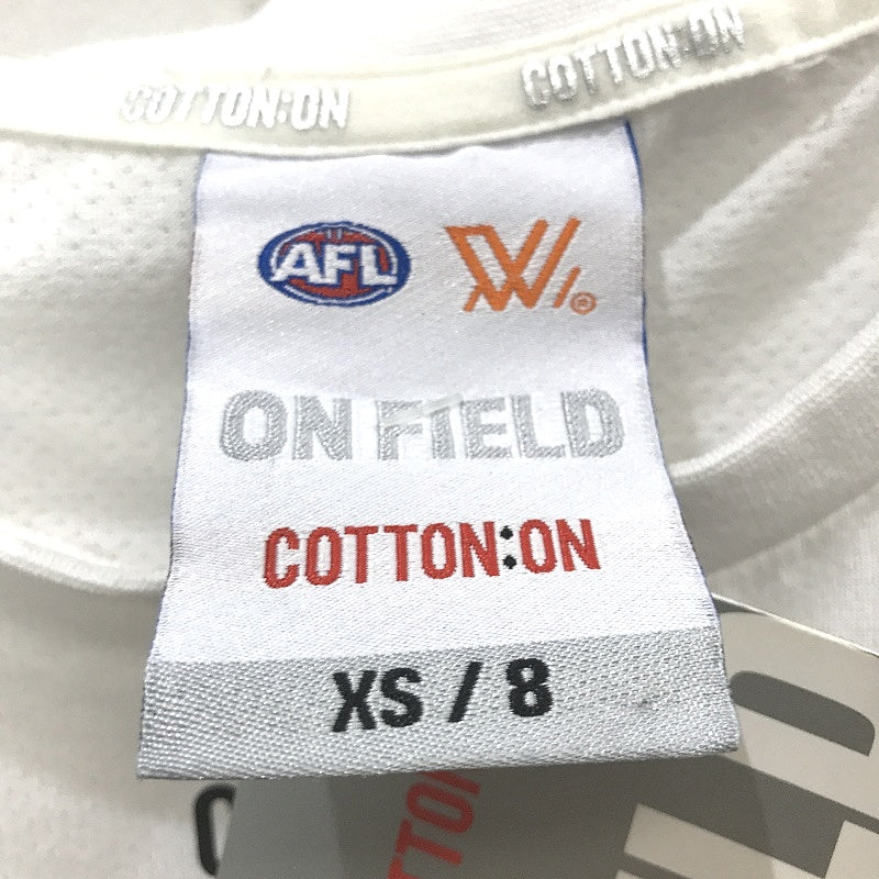 AFLW Collingwood Magpies 2020 Run-Out Tee White T-Shirt Ladies Size XS NEW