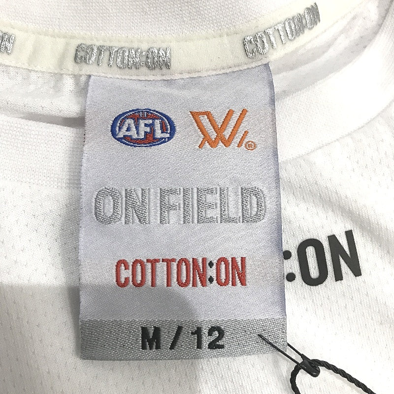 AFLW Collingwood Magpies 2020 Run-Out Tee White T-Shirt Ladies Size Medium NEW