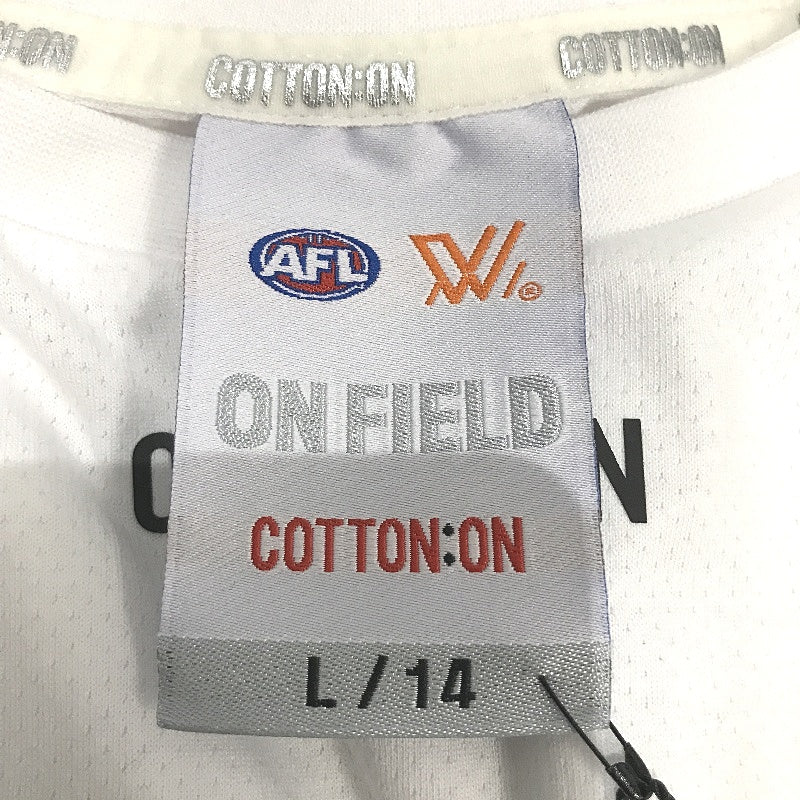 AFLW Collingwood Magpies 2020 Run-Out Tee White T-Shirt Ladies Size Large NEW