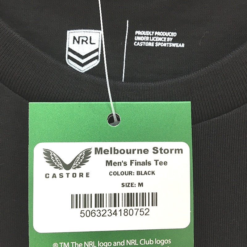 NRL Authentics 2023 Melbourne Storm 'Chase The Legacy' Black T-Shirt Mens Size M