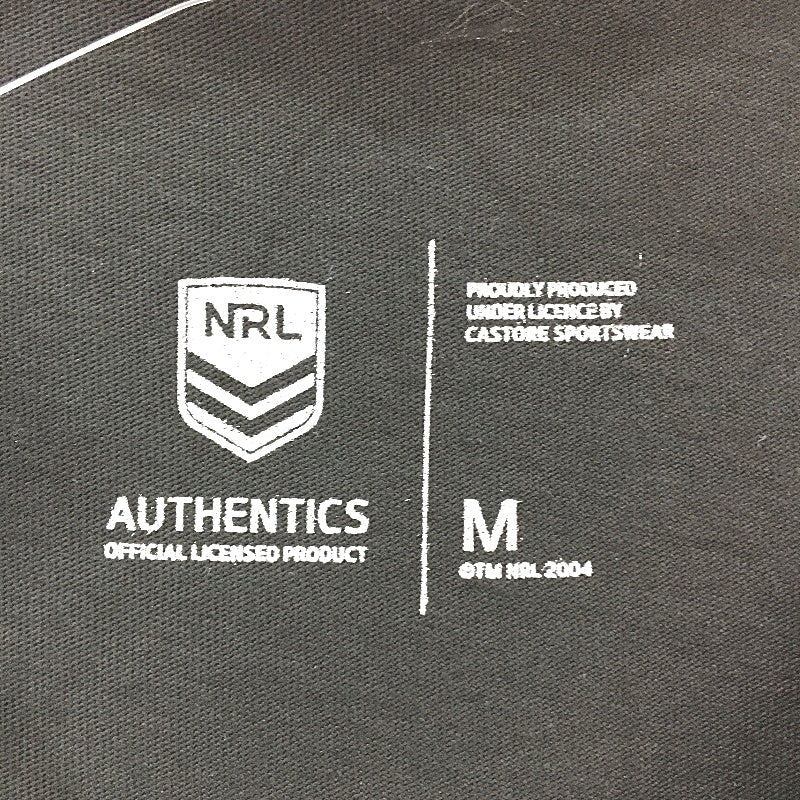 NRL Authentics 2023 Melbourne Storm 'Chase The Legacy' Black T-Shirt Ladies Sz M