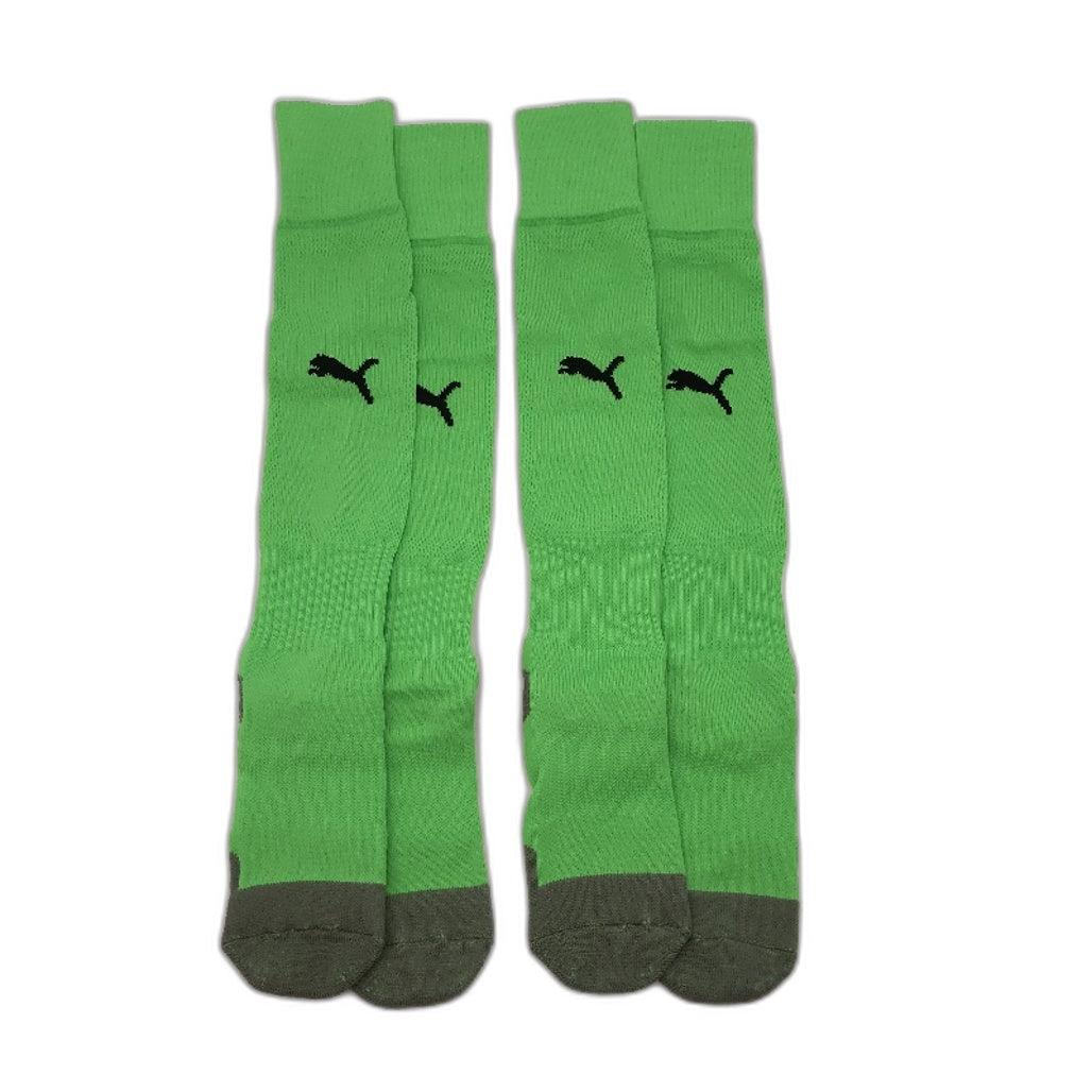 PUMA  2 Pack Fluro Green & Grey Striker Football High Sock Youth Sz US 3.5-6 NEW