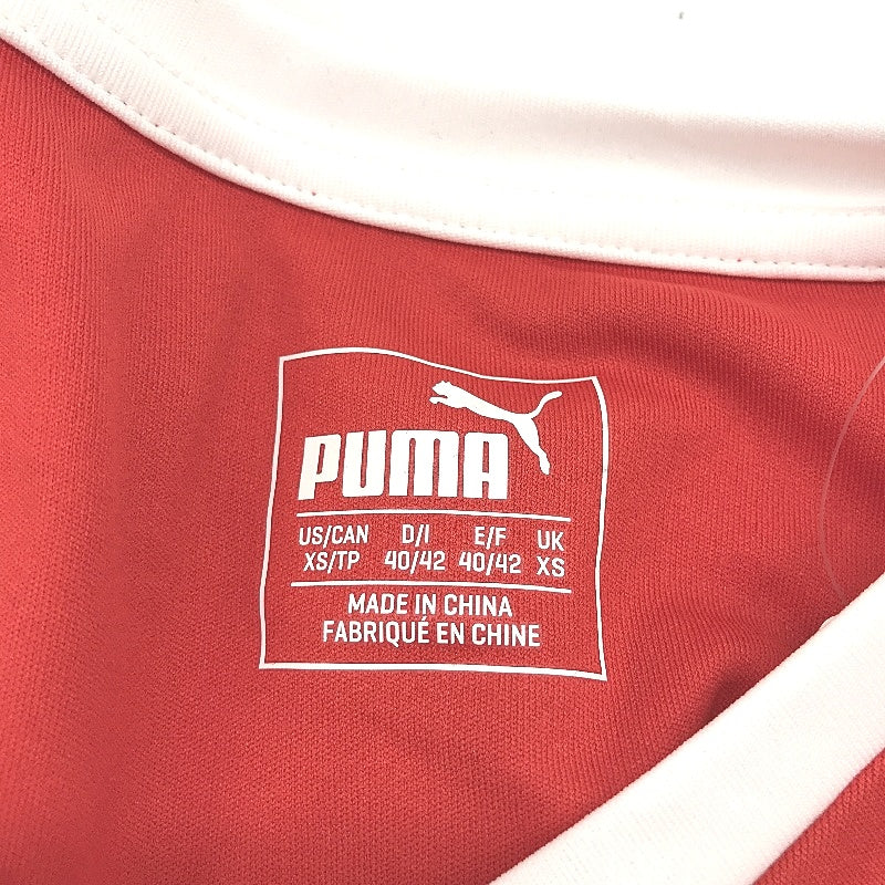 PUMA  LIGA  Jersey Red & White Short Sleeve Tshirt Training Top Mens Sz XS