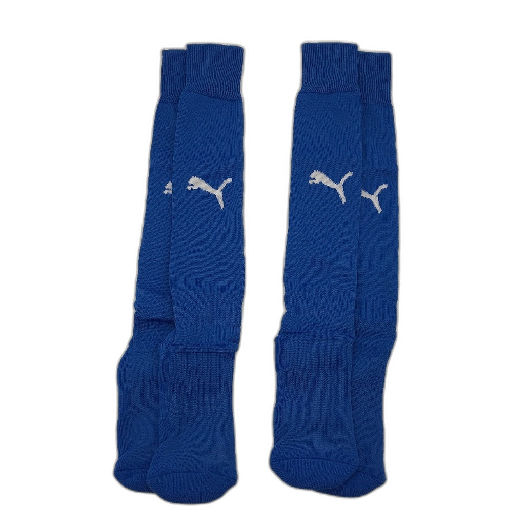 PUMA 2 Pack Royal Blue Team II Football High Socks Youth Size 2 US 3.5-6 NEW