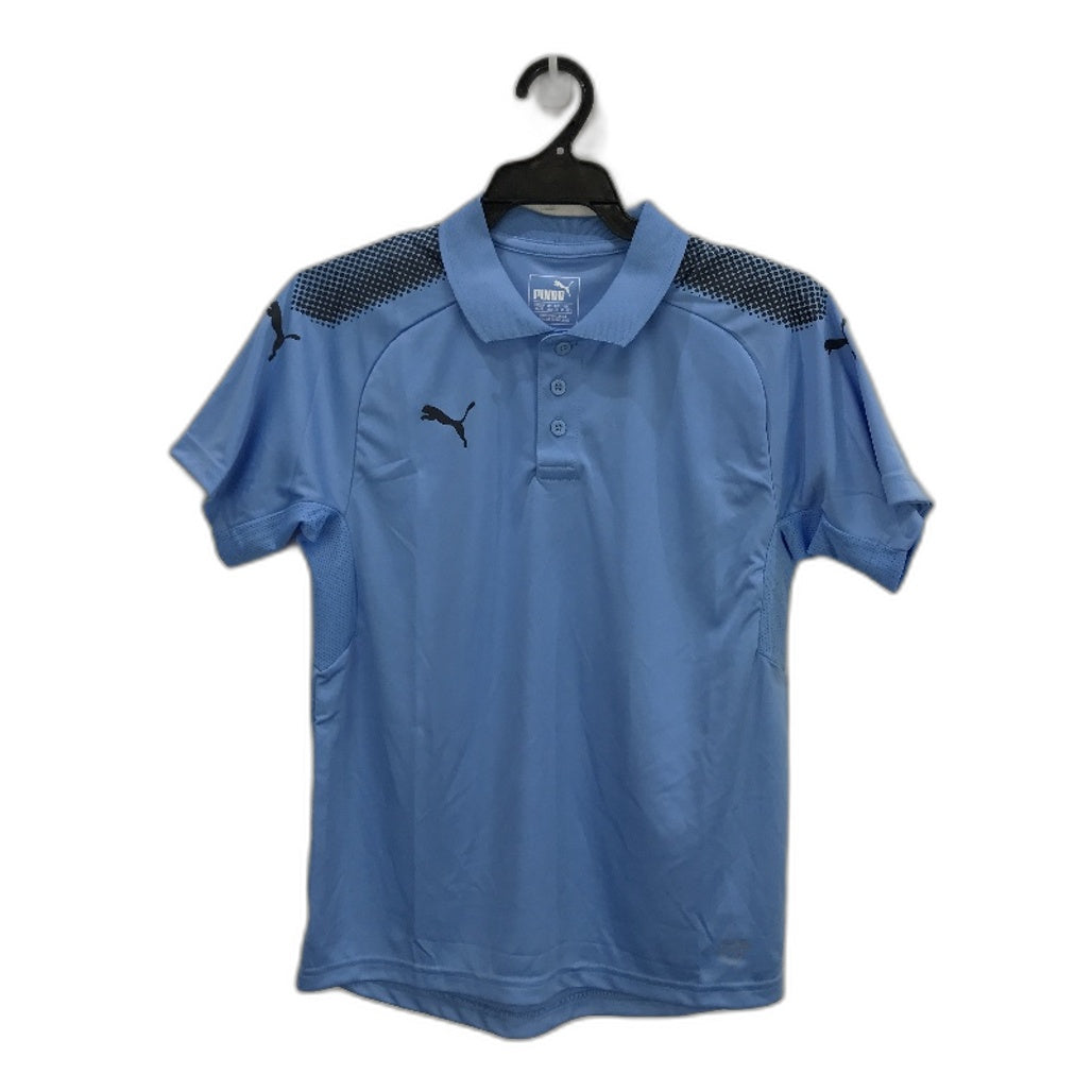 PUMA Junior Blue Ascension Training Short Sleeve Polo Shirt Youth Size L 11-12Y