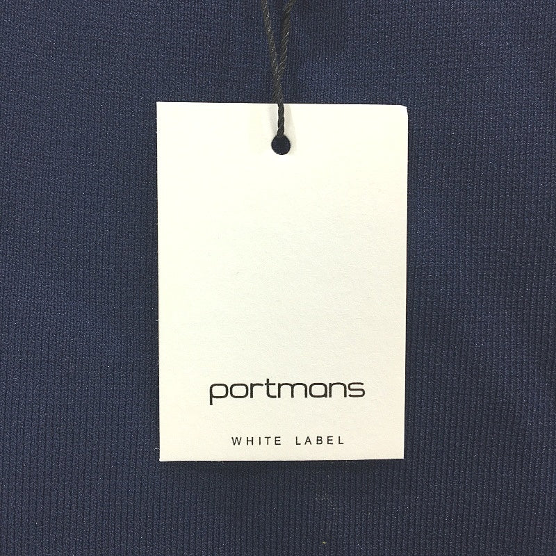 Portmans Navy Blue Charli Knit Woven Midi Dress Ladies Size M NEW