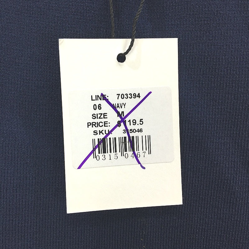 Portmans Navy Blue Charli Knit Woven Midi Dress Ladies Size M NEW