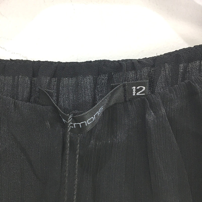 Portmans Black Flowy Shell Sleeve Lined Sheer Top Ladies Size 12 NEW