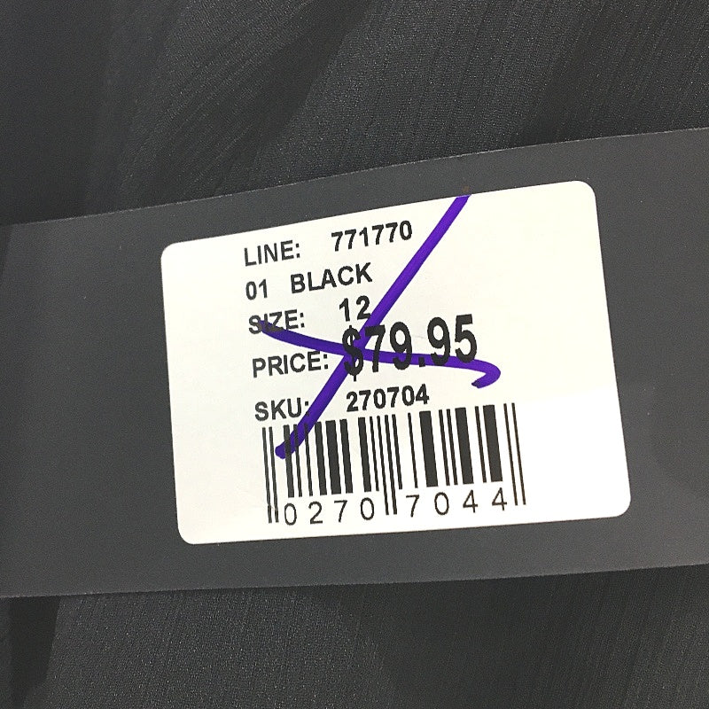 Portmans Black Flowy Shell Sleeve Lined Sheer Top Ladies Size 12 NEW