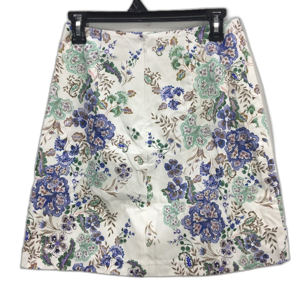 Portmans White & Floral Coral Sea Sateen Skirt Ladies Size 8 NEW