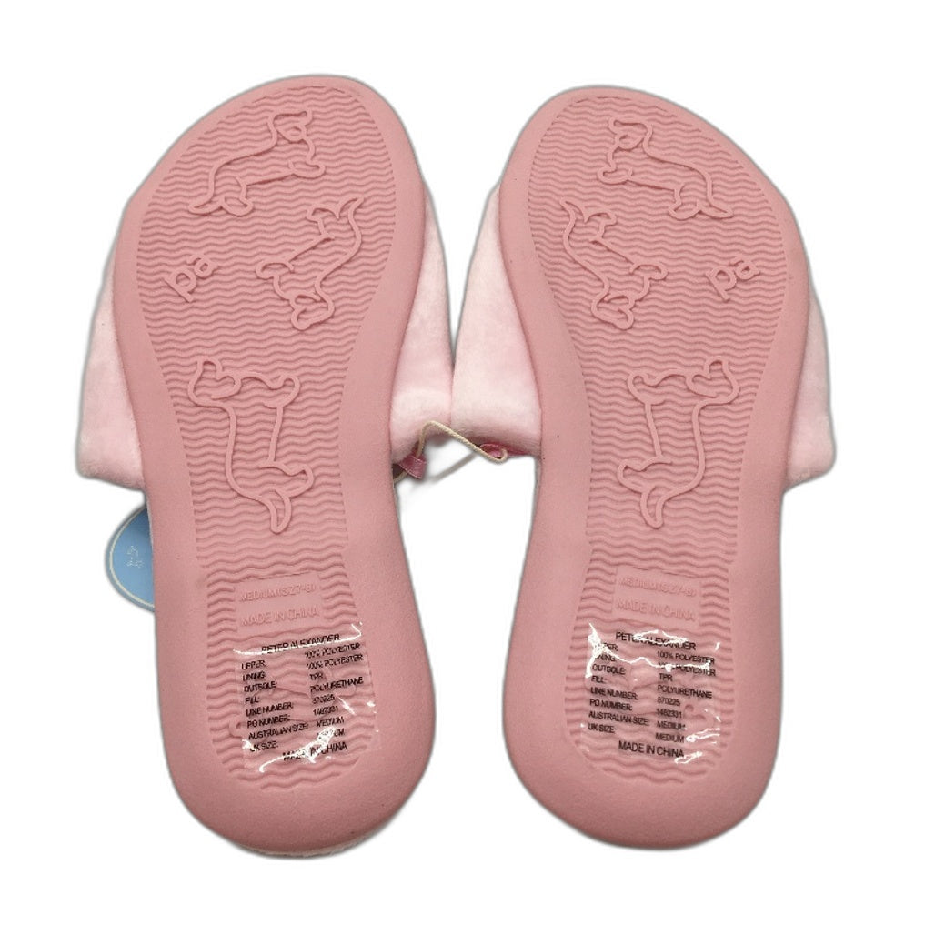 Peter Alexander Pink Soft Penny Logo Slide Slippers Ladies Sz Medium AU 7-8 NEW