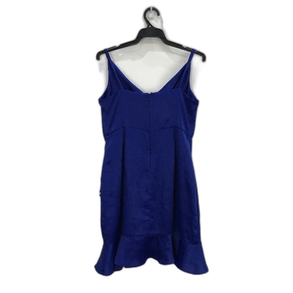 Forever New Blue Silky Spaghetti Strap Ruffled Mini Dress Ladies Size AU 10 NEW