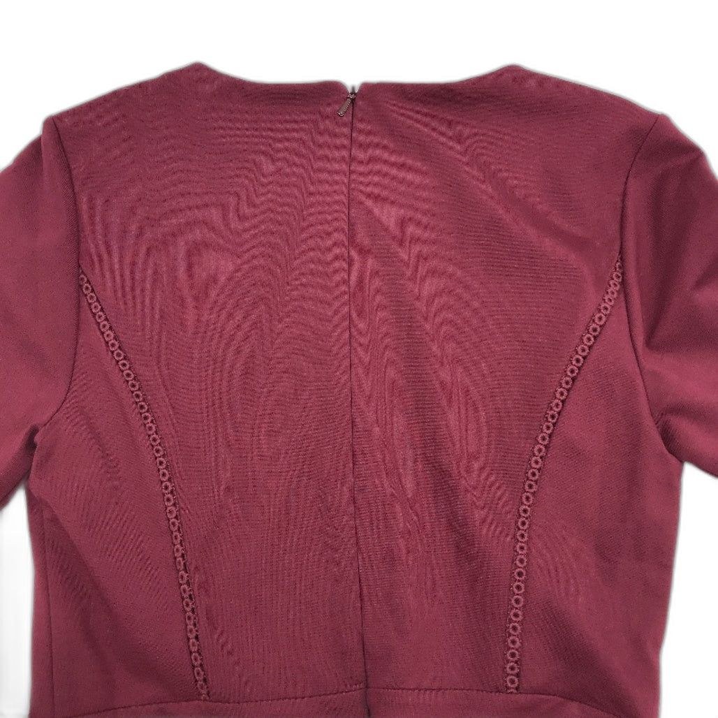 Forever New Plum Short Sleeve Ruffled Patterned Mini Dress Ladies Size AU 8 NEW