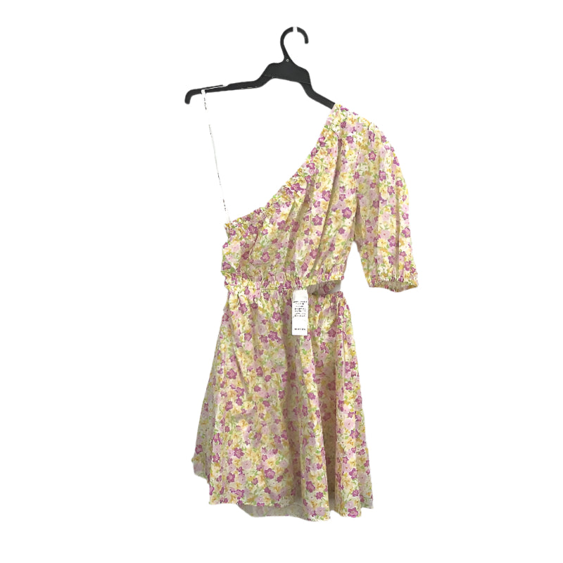 Forever New One Shoulder Cut Out Floral Mini Dress Ladies Size AU 8 NEW