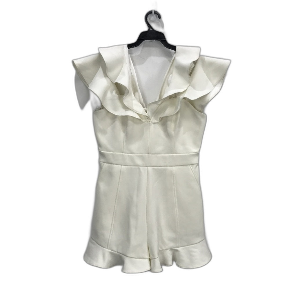 Forever New Cream Double Ruffle Sleeve Classy Jumpsuit Ladies Size AU 12 NEW