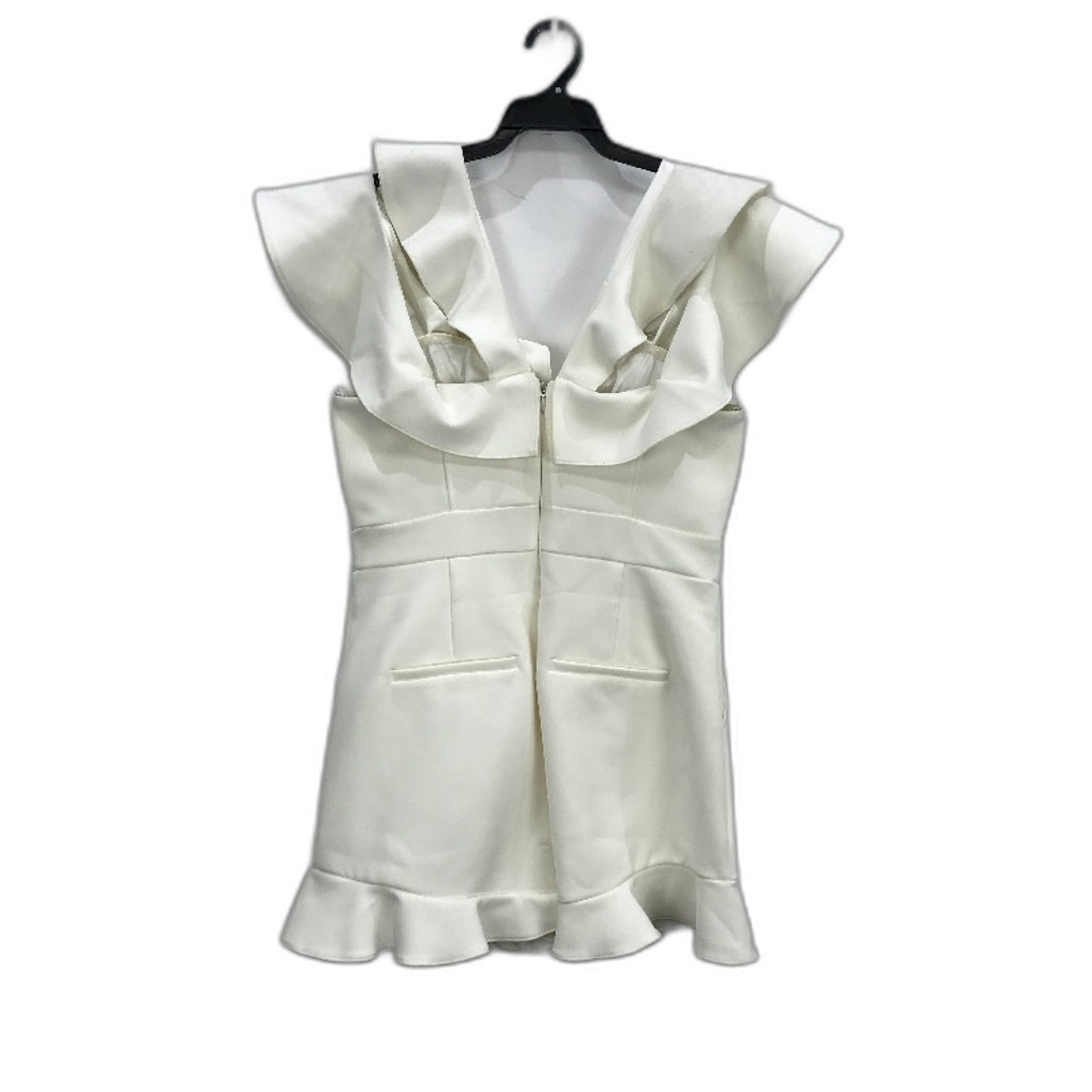 Forever New Cream Double Ruffle Sleeve Classy Jumpsuit Ladies Size AU 12 NEW