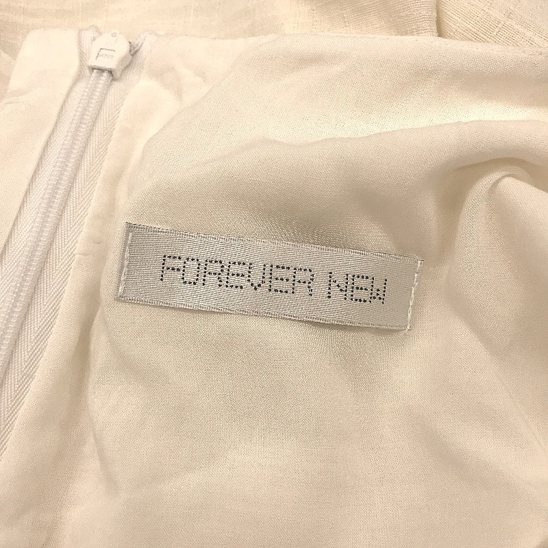 Forever New Cream Lightweight Linen-Like Cut Out Jumpsuit Ladies Size AU 6