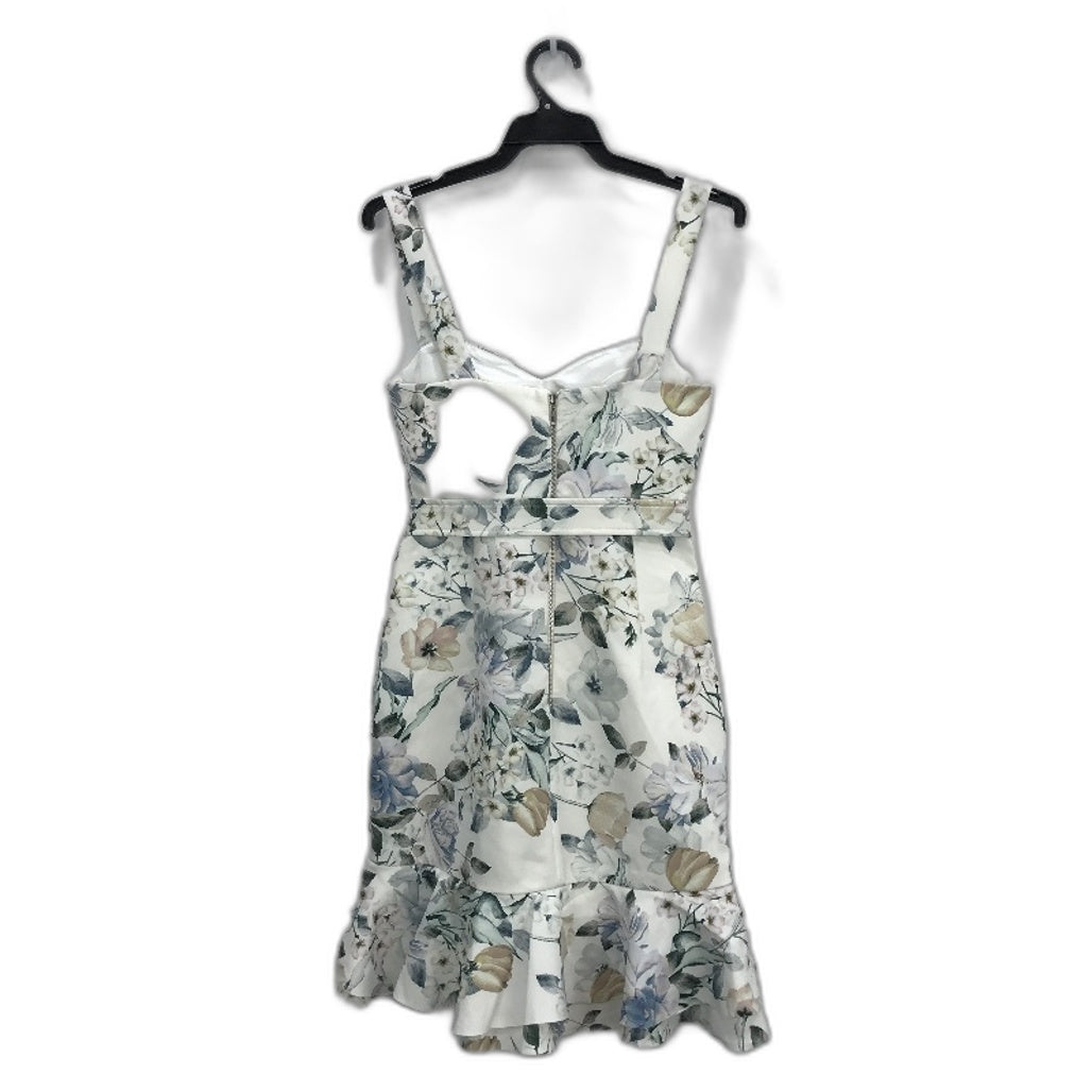 Forever New Floral Patterned Belted Bodycon Mini Dress Ladies Size AU 6 NEW