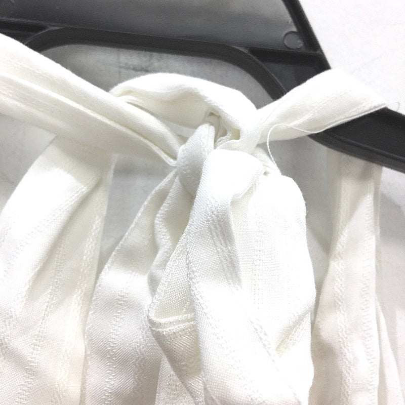 Solemio White Patterned Halter Neck Lace Trim Mini Jumpsuit Ladies Size Medium