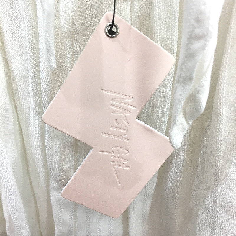 Solemio White Patterned Halter Neck Lace Trim Mini Jumpsuit Ladies Size Medium