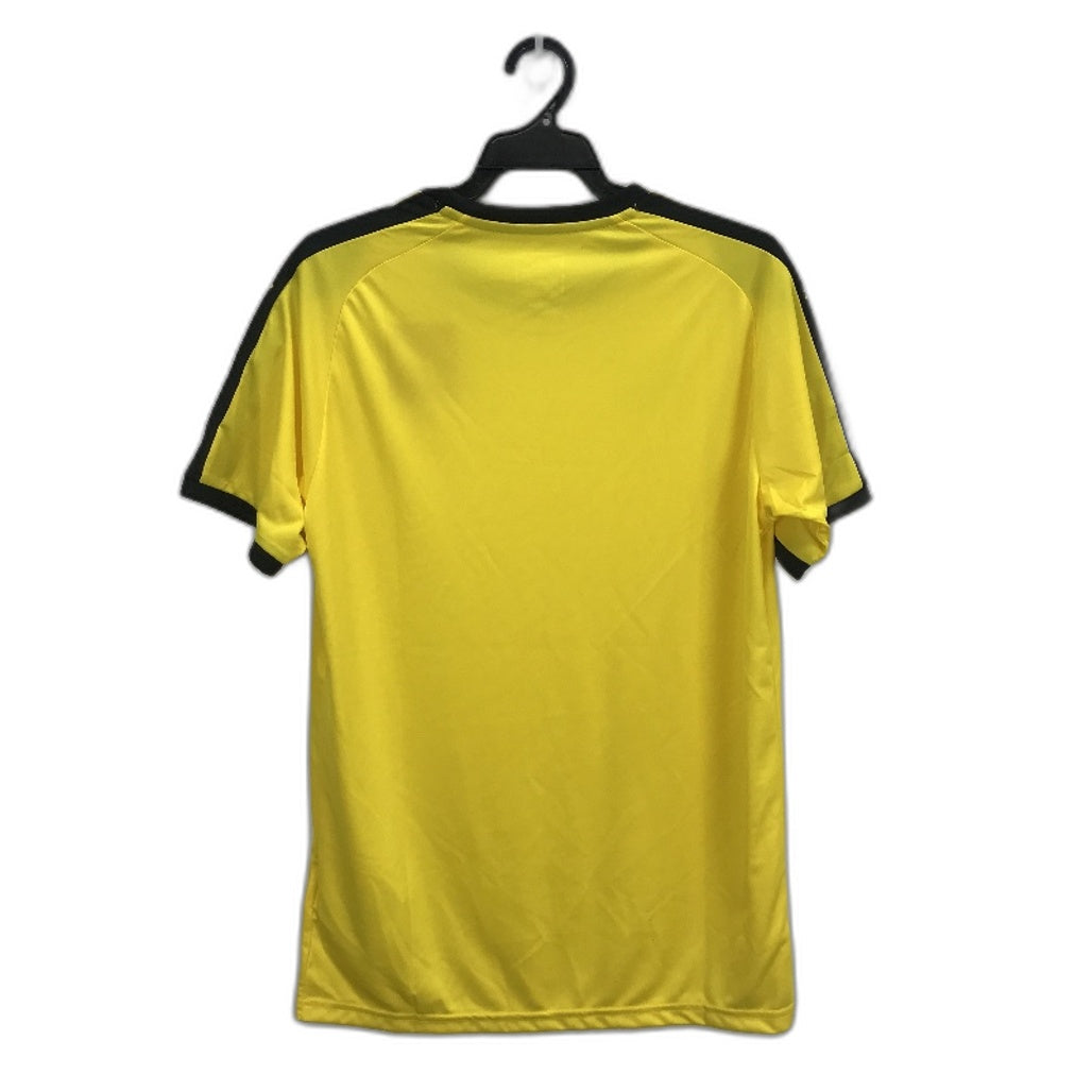 PUMA  LIGA  Jersey Cyber Yellow & Black Sports T Shirt Training Top Mens Size S