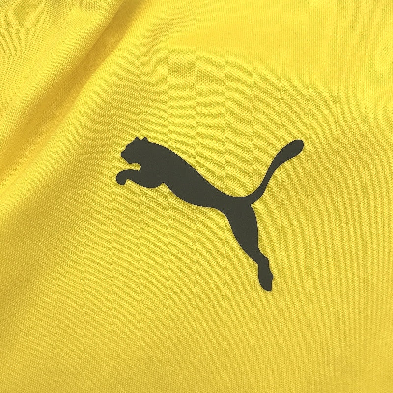PUMA  LIGA  Jersey Cyber Yellow & Black Sports T Shirt Training Top Mens Size S