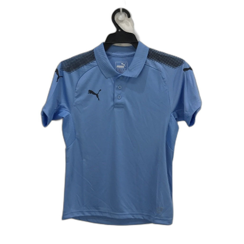 PUMA Junior Blue Ascension Training Short Sleeve Polo Shirt Youth Size M 9-10Y