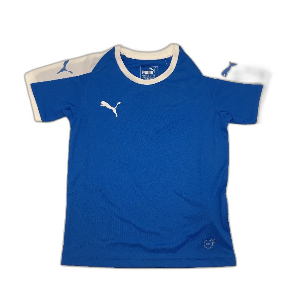 PUMA Junior LIGA  Jersey Electric Blue & White Training Top Youth Size XS 5-6Y