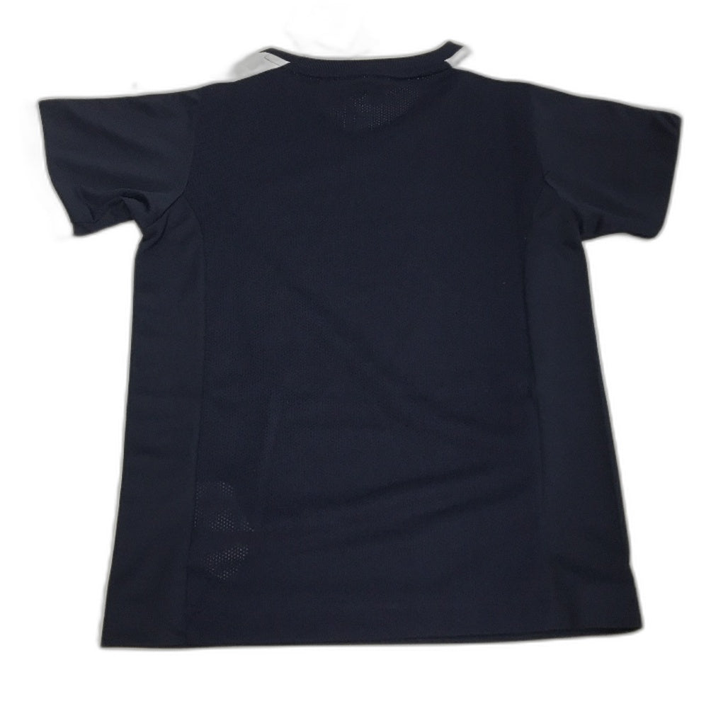 PUMA Junior Navy & White Pitch Short Sleeve Sport Training Shirt Boys Size S NEW