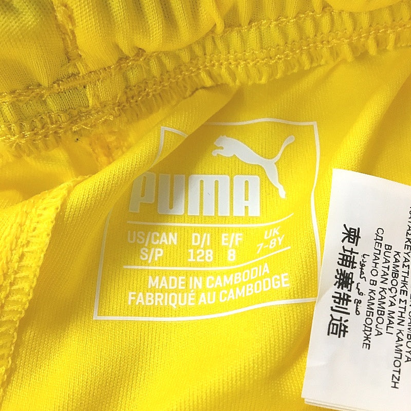PUMA Junior Cyber Yellow LIGA Core Sports Training Shorts Youth Size S 7-8Y NEW