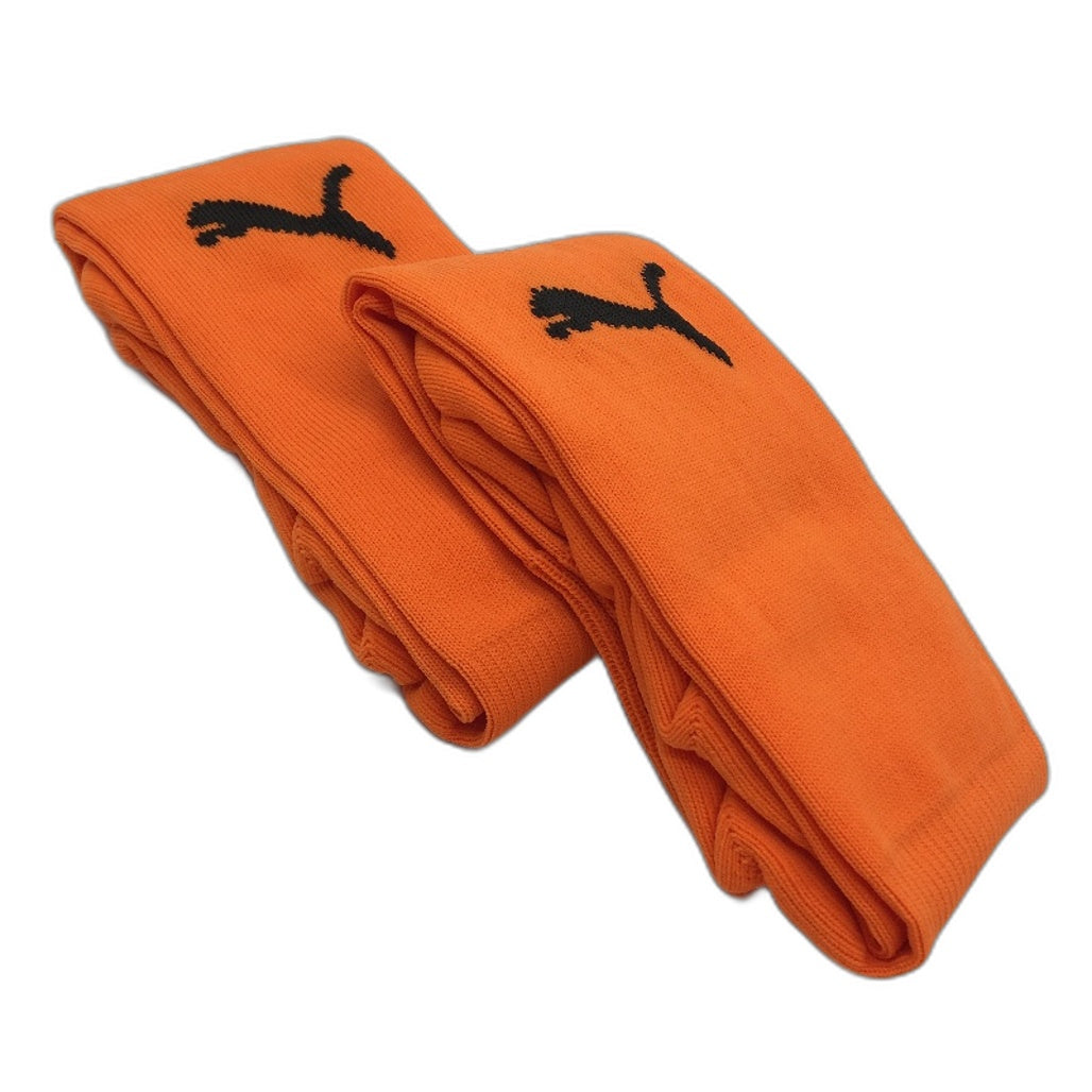 PUMA 2 Pack Fluro Orange Team II Football High Socks Youth Size 1 US 13-3 NEW