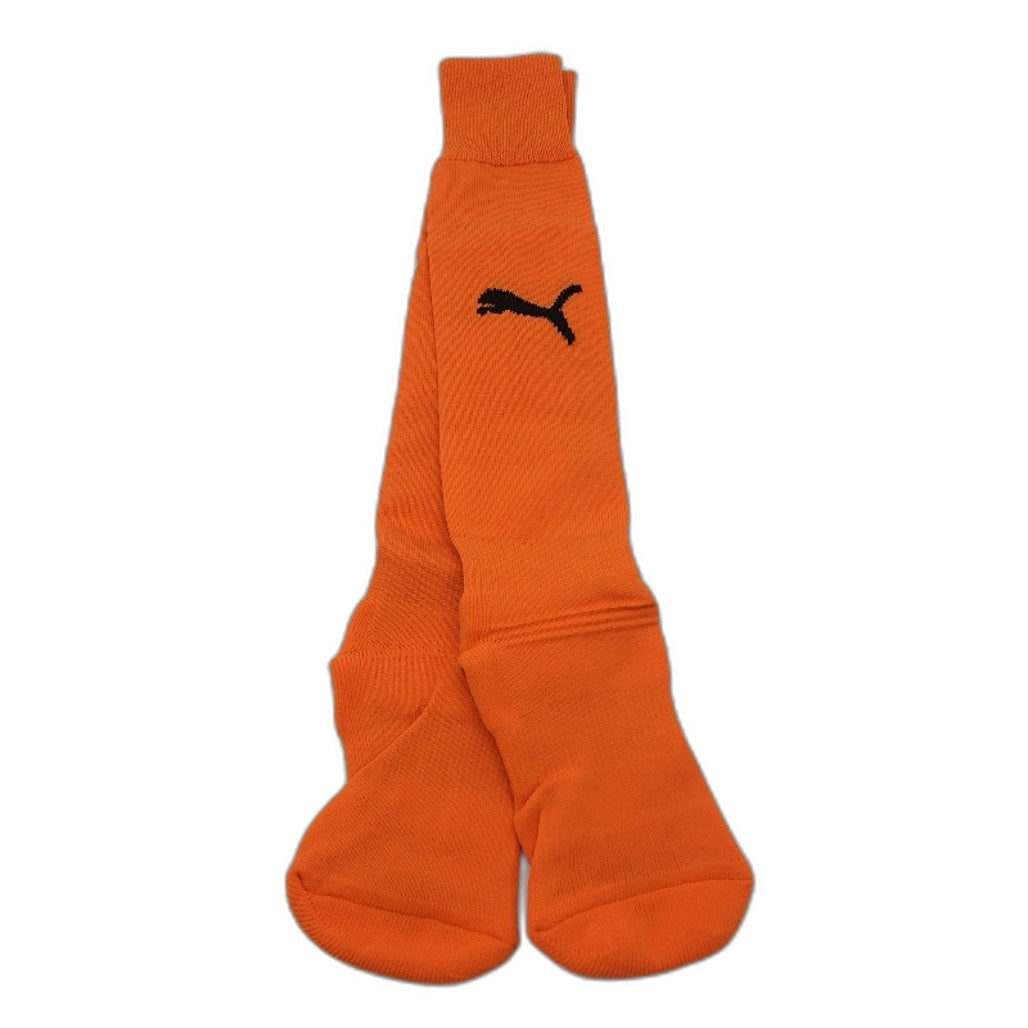 PUMA 2 Pack Fluro Orange Team II Football High Socks Youth Size 1 US 13-3 NEW