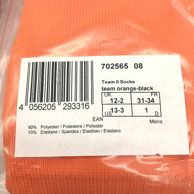 PUMA 2 Pack Fluro Orange Team II Football High Socks Youth Size 1 US 13-3 NEW