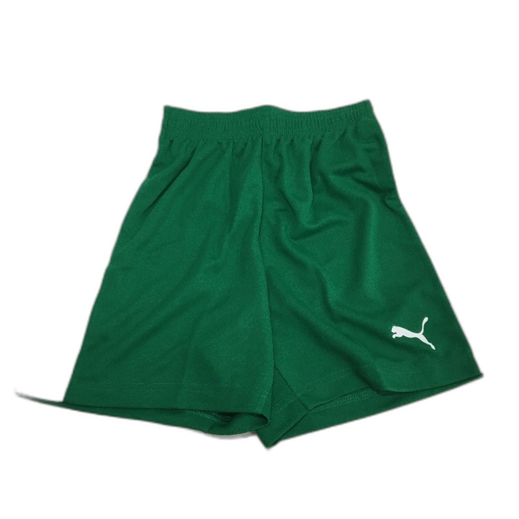 PUMA Junior Green & White Pitch Shorts Without Brief Kids Youth Size L /152 NEW
