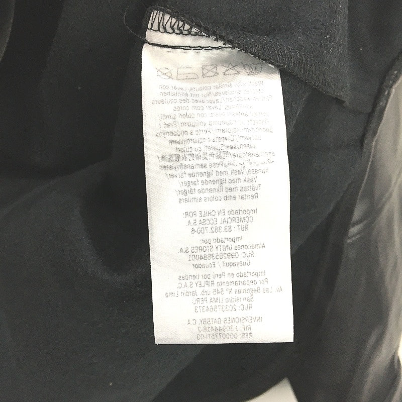 Black Faux Leather PU Button Down Kids Jacket With Front Pockets Youth Sz 10 NEW