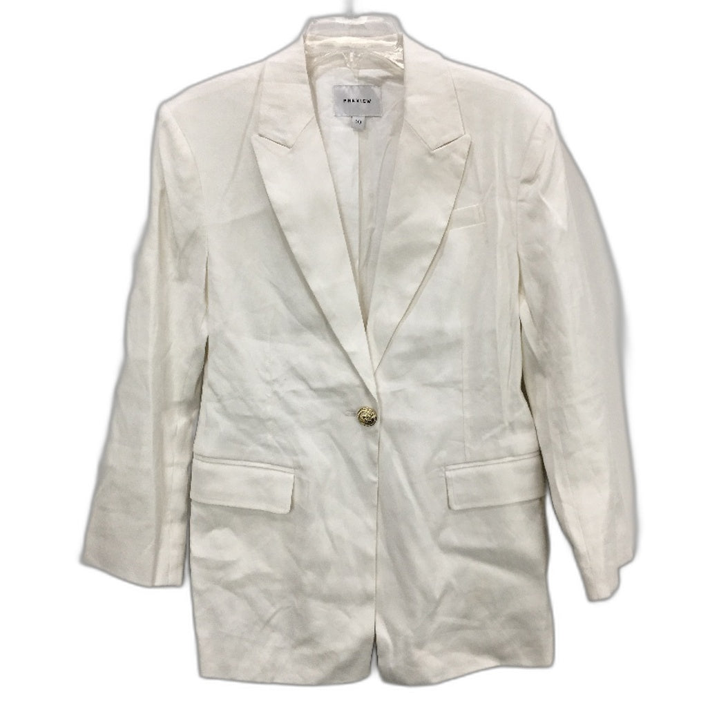 Preview White Lined Single Button Shoulder Pad Blazer Jacket Womens Size 10 NEW