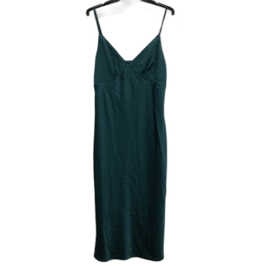 Dotti Summer Teal Green Claudia Soft Satin Slip Dress Ladies Size 14 NEW