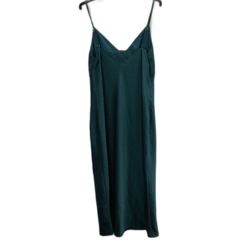 Dotti Summer Teal Green Claudia Soft Satin Slip Dress Ladies Size 14 NEW