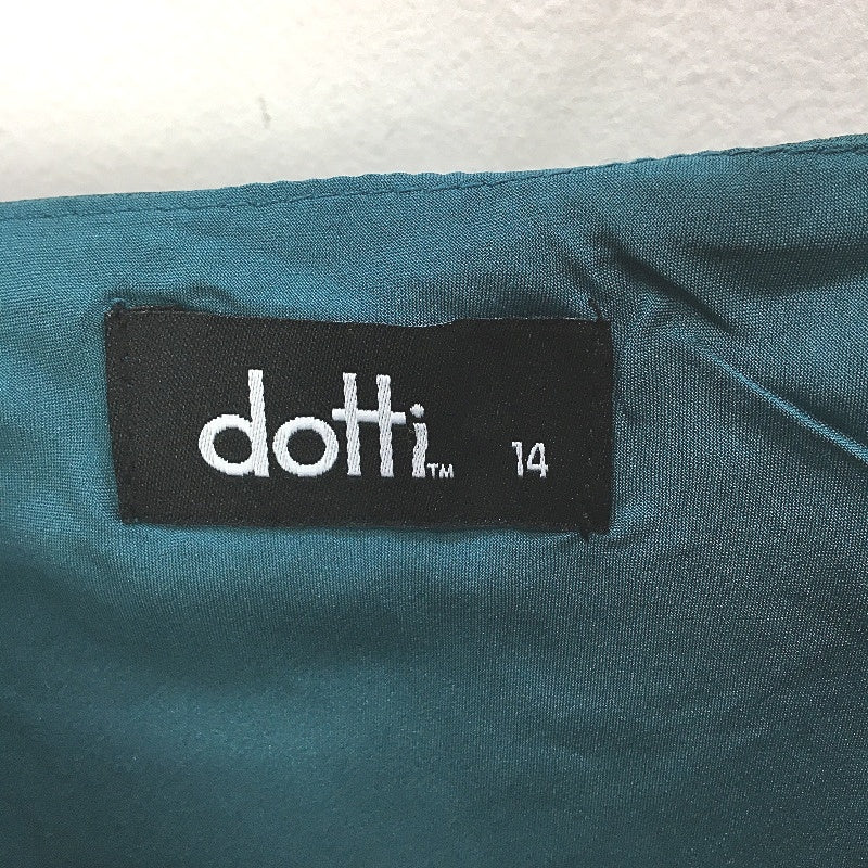 Dotti Summer Teal Green Claudia Soft Satin Slip Dress Ladies Size 14 NEW