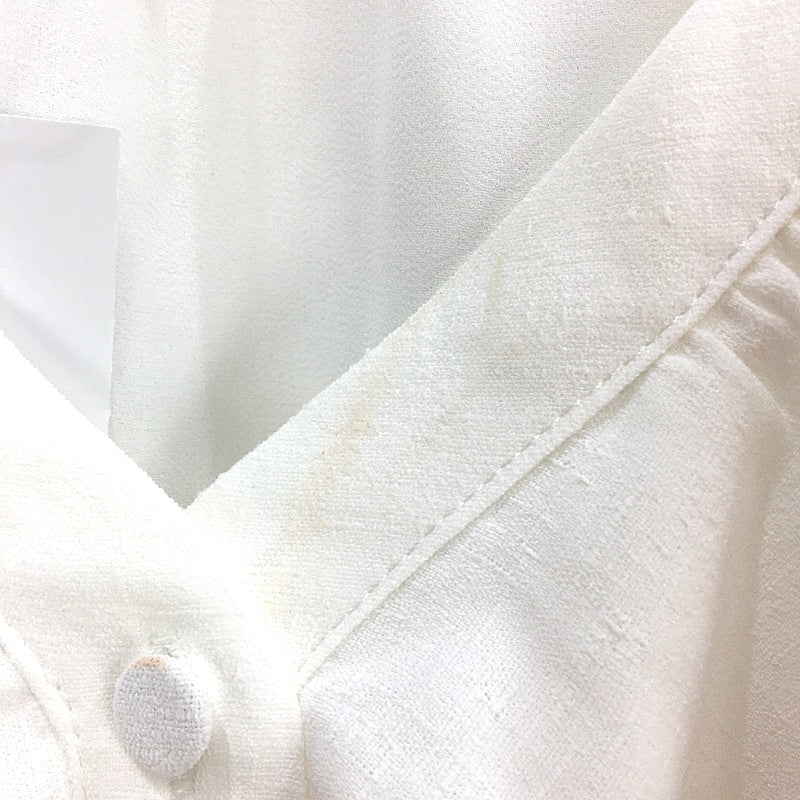 Jacqui E White Lightweight Frill Sleeveless Blouse Ladies Size 18 NEW