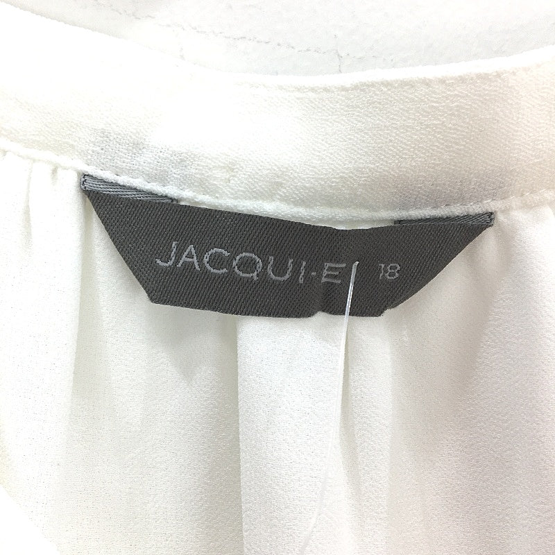 Jacqui E White Lightweight Frill Sleeveless Blouse Ladies Size 18 NEW