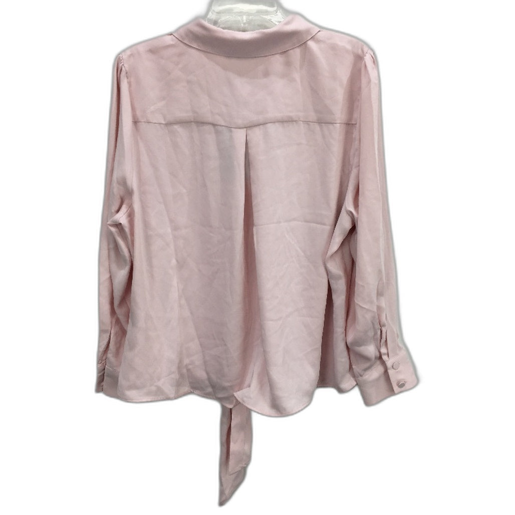 Jacqui E Curve Rose Quartz Pink Astrid Knot Blouse Ladies Size 18 NEW